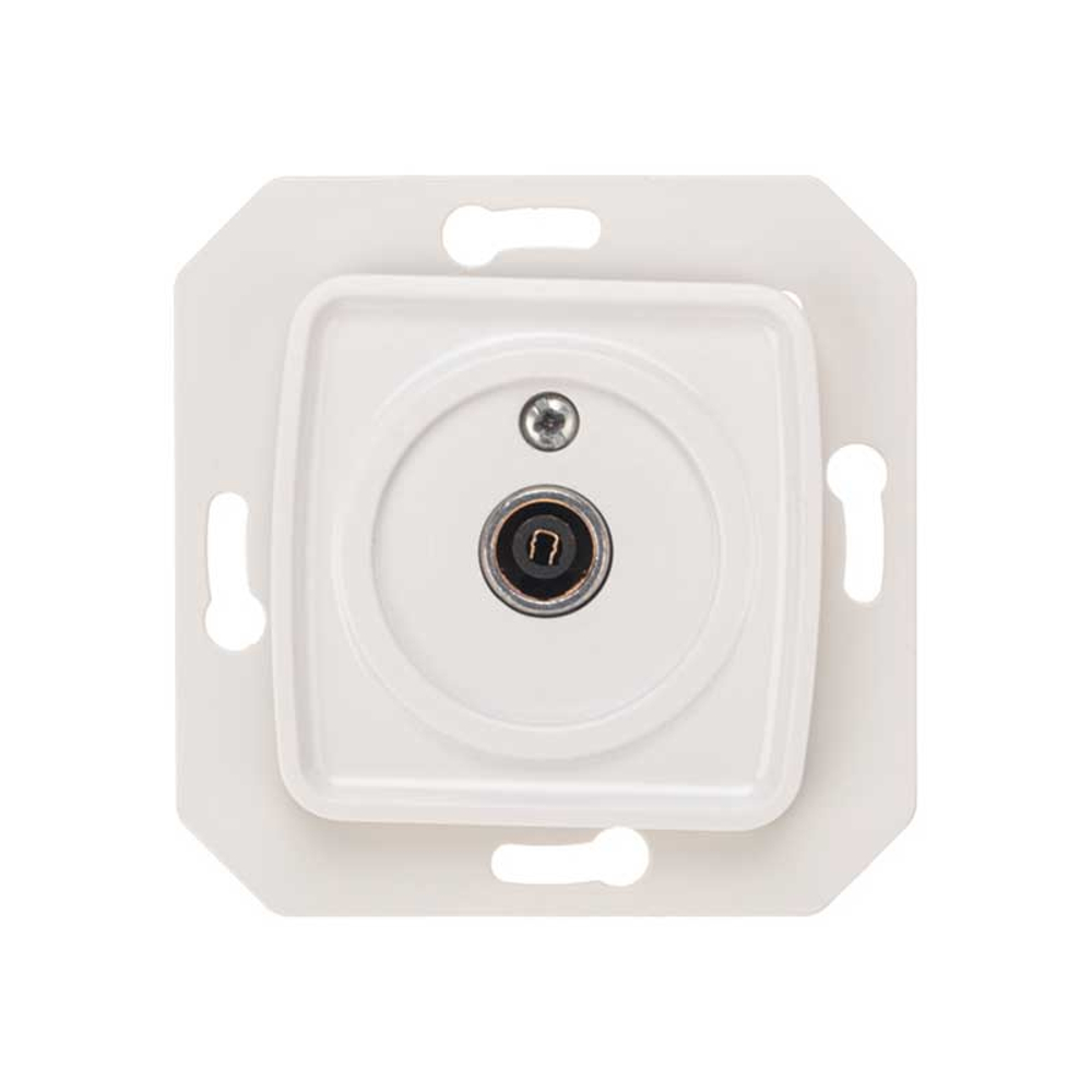 DEA Розетка TV Проходная с/у мех. Бел KRANZ KR-78-0221