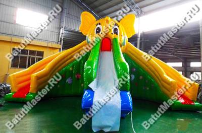 Водная надувная горка «Слоник на воде», 9×8×6 м