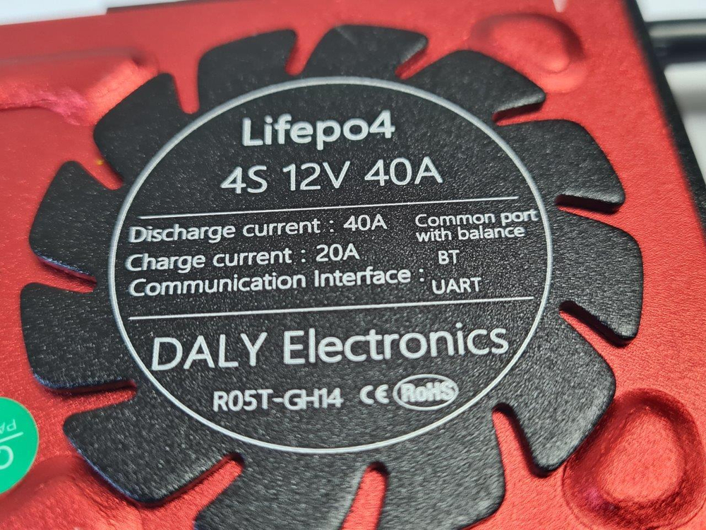 Плата контроля BMS Smart LiFePO4 4S 12V 40A