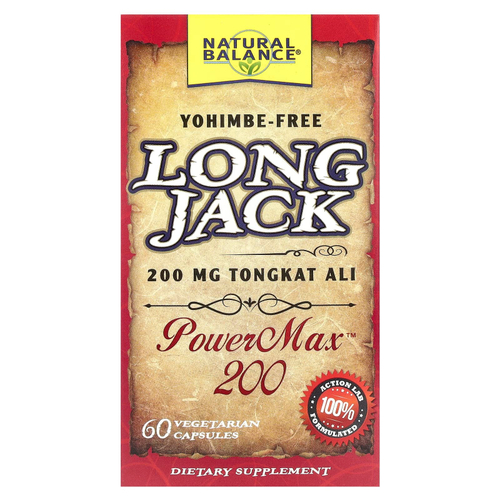 Natural Balance, Long Jack, PowerMax™, 60 вегетарианских капсул (100 мг в 1 капсуле)