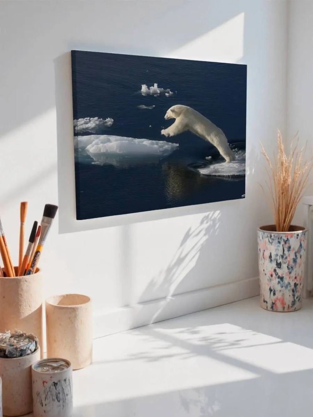 Картина на стену 40 X 50 Белый медведь