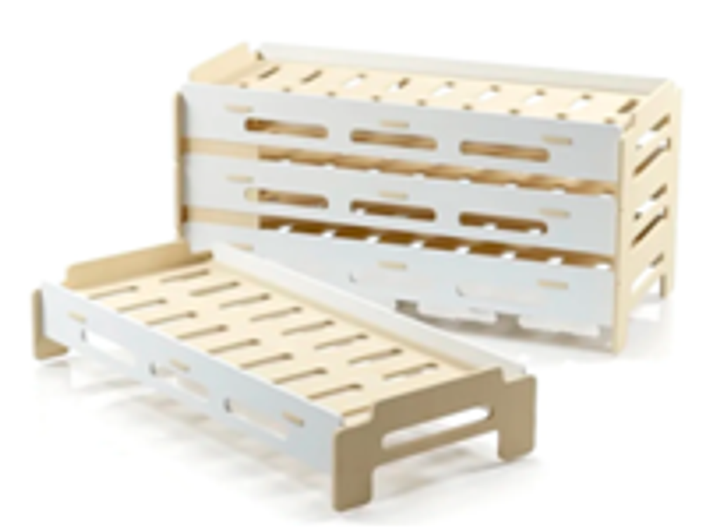 Кровать складируемая фанера, 1240х640х280, бесцветный лак