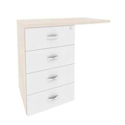 Onix Direct Тумба приставная (универсальная л/пр) O.TPU-4 Денвер Светлый/Белый Бриллиант 842*460*750