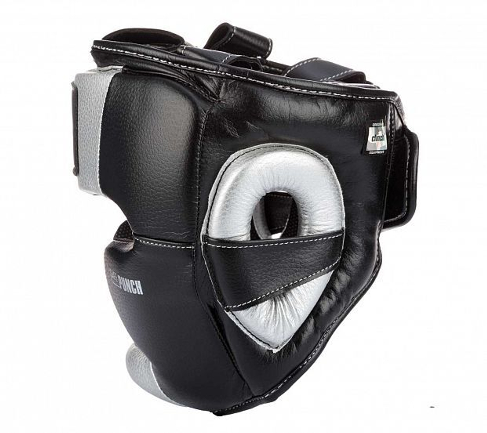 Шлем боксерский Clinch Punch 2.0 Full Face черно-серебристый C148