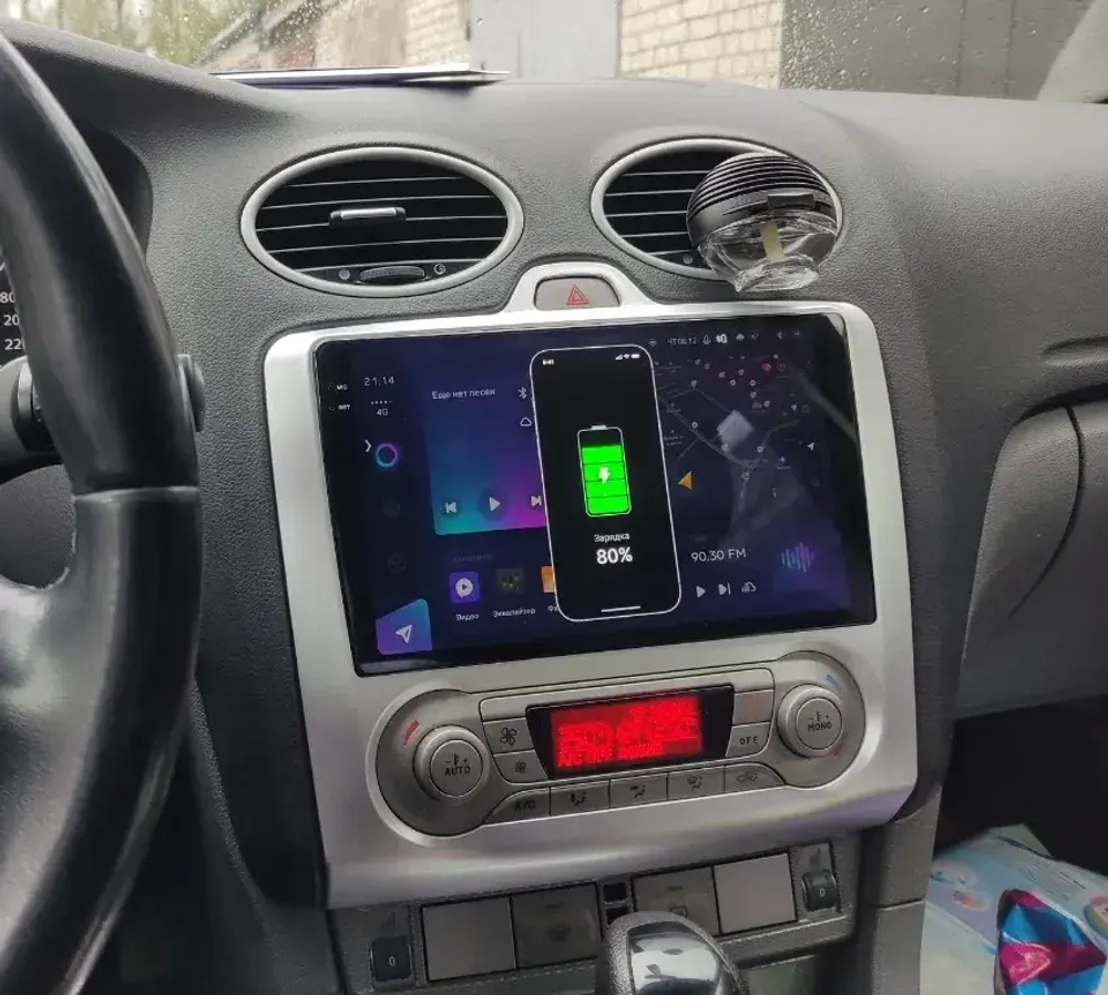 Магнитола для Ford Focus 2 2004-2011 (климат) - Parafar PF696RN2K на Android 13, QLED+2K, ТОП процессор, 4Гб+32Гб, CarPlay, 4G SIM-слот