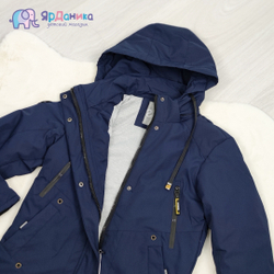 Демисезонная  куртка  SHENG YUAN синяя "GO STRONGER"