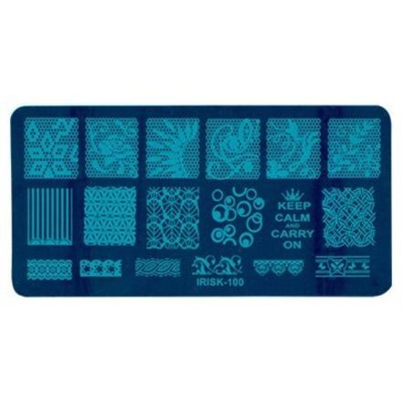 Трафарет металлический для стемпинга 100