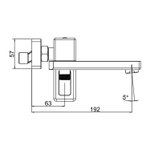 Смеситель для ванны 35к G3217-6 GAPPO ЧЕРНЫЙ