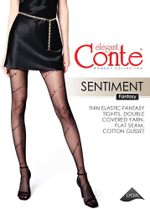 CONTE SENTIMENT Колготки c диагональными надписями