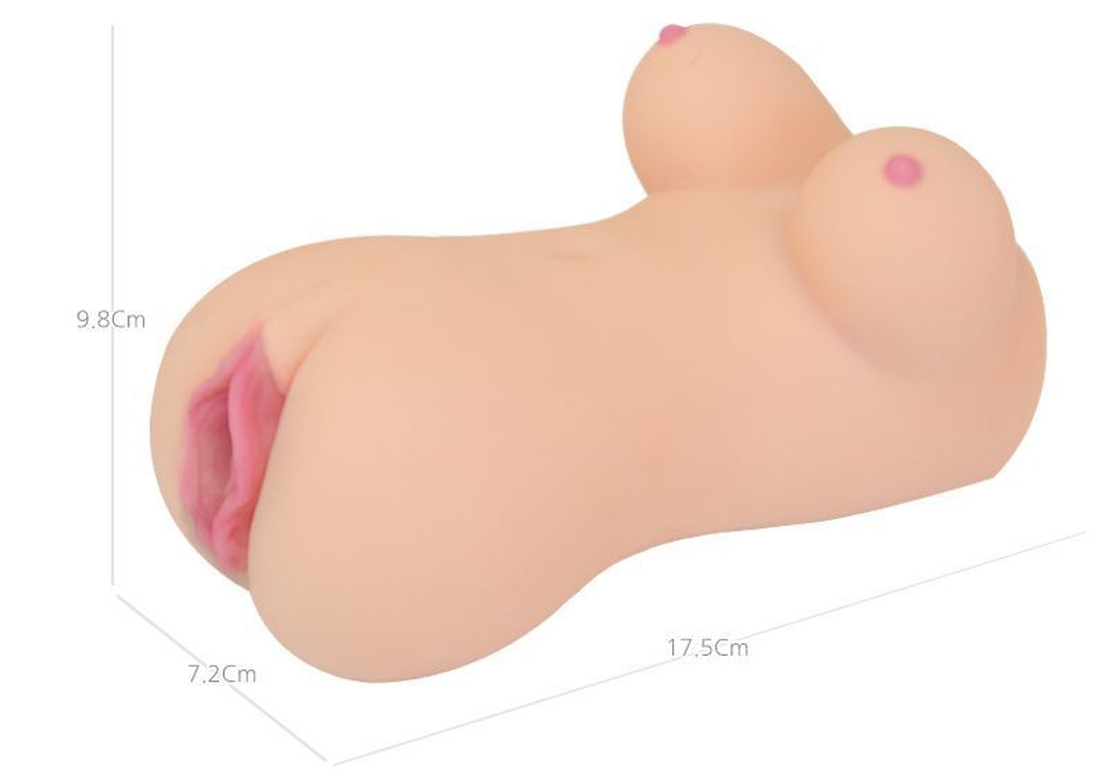 Телесный мастурбатор-вагина Clara OnaHole с имитацией груди