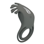 Серое эрекционное кольцо с вибрацией Ruben (Цвет: серый)