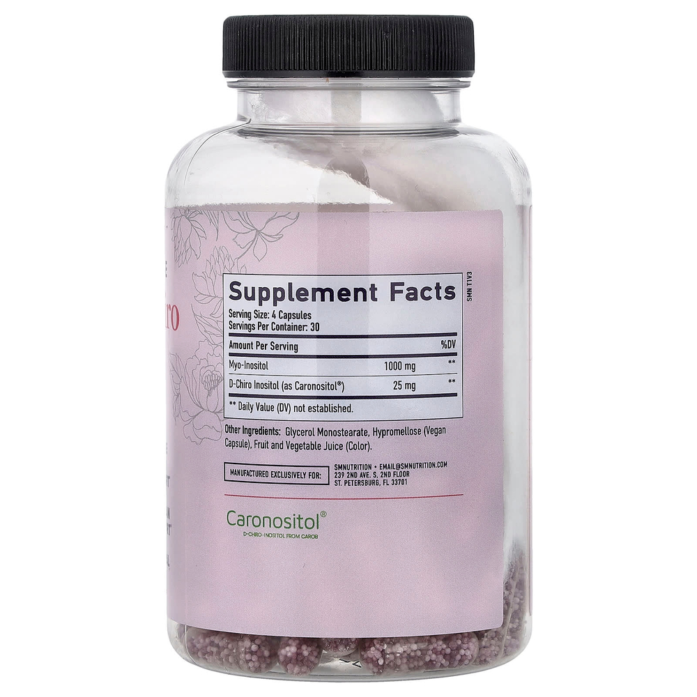SMNutrition, мио- и D-хироинозитол, с отсроченным высвобождением, 120 капсул