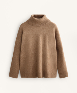 Oysho Трикотажный свитер оверсайз, коричневый меланж