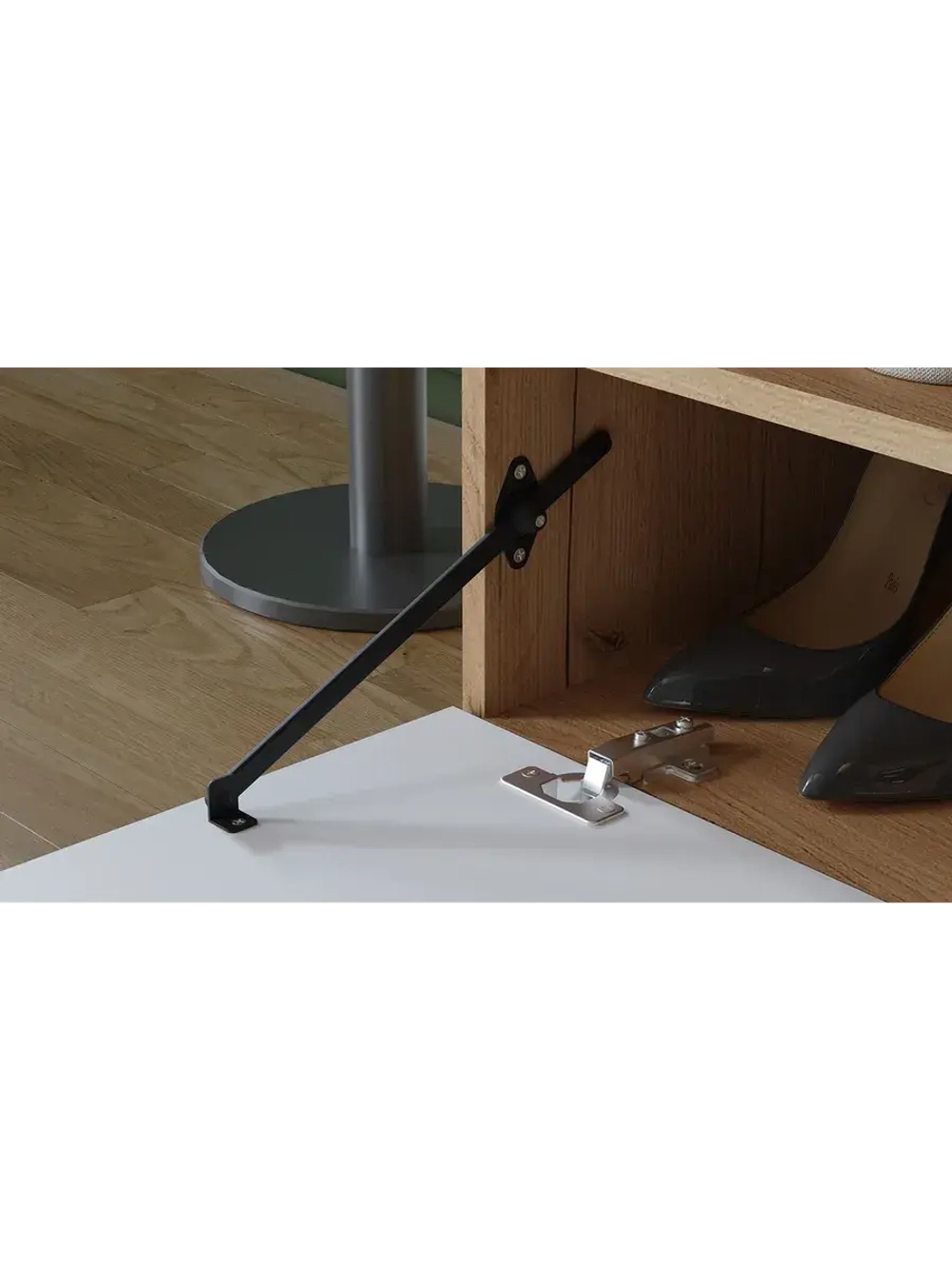 Прихожая с зеркалом Дуб Крафт золотой 245х43х226