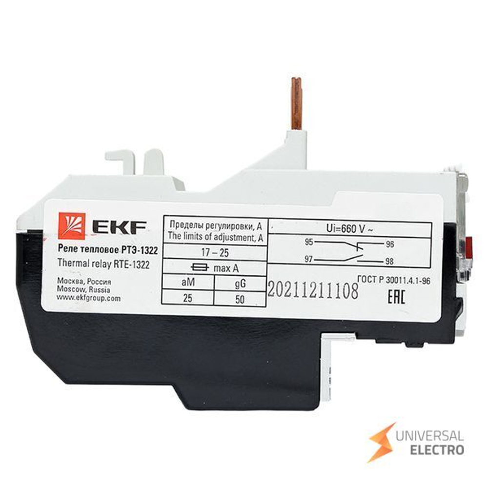 Реле тепловое РТЭ-1322 17-25А EKF PROxima