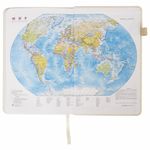 Ежедневник недатированный А5 138x213 мм BRAUBERG "Finest" под кожу, резинка, 136 л., бежевый, 111871