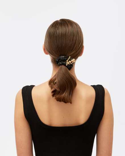 Резинка черная с золотистыми элементами