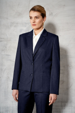 1776 Жакет женский (синий жаккард)