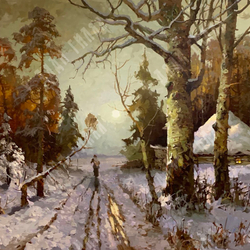 Быков В. А. Ночной путник. Холст, масло. 2020.