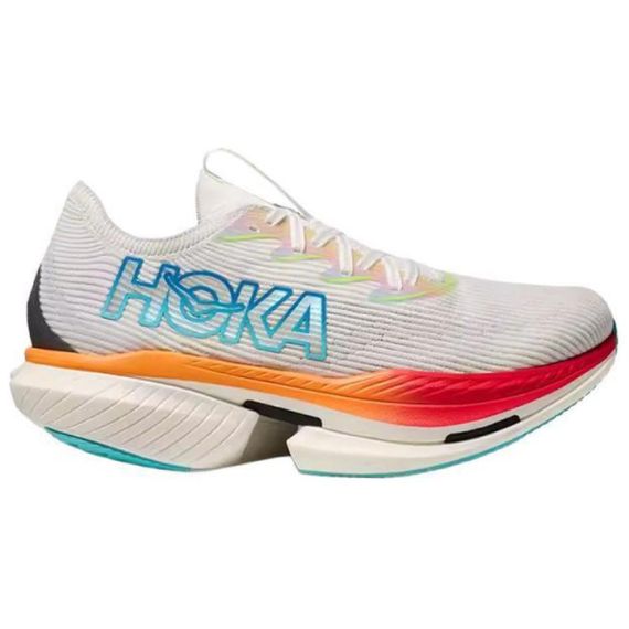 HOKA ONE ONE CIELO X1 Беговые кроссовки Низкие Морозно-белый/Ярко-красный Унисекс