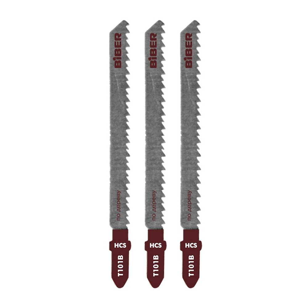 БИБЕР 85272 Полотна по дерев для эл. лобз. 74/2,7 мм Т101B чистый рез 3шт---