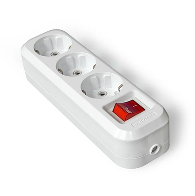 Колодка Универсал на 3 розетки с выключателем