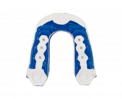 Капа одночелюстная Clinch Prime Triple Layer Mouthguard бело-прозрачно-синяя C503