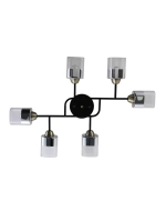 Люстра потолочная JADA E27*6*60W черный, бронза