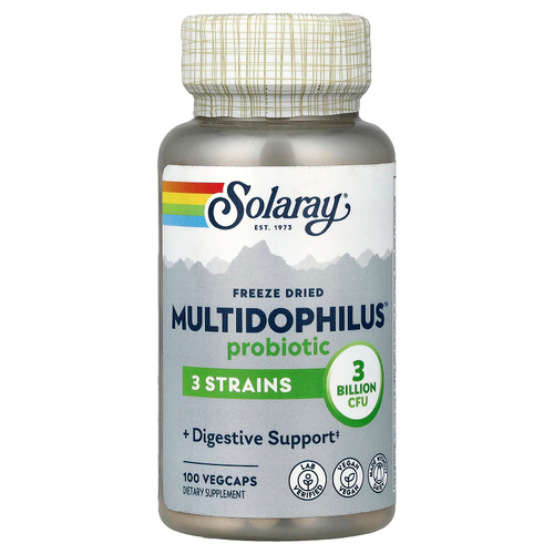Solaray, сублимированные пробиотики Multidophilus™, 3 млрд КОЕ, 100 растительных капсул