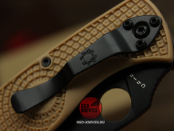 Нож Spyderco Tenacious LTW - песок рук., черный клинок RK-498