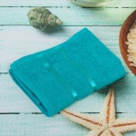 Полотенце махровое 30*30см «LUNA» цвет зеленый 05050 плотность 360гр/м2