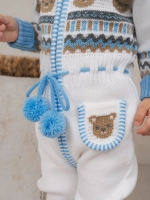 Вязаный комбинезон для новорожденных и малышей на молнии