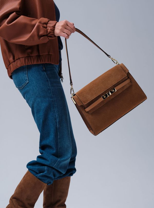 Замшевая сумка Rachel DBR 31361 cветло-коричневый