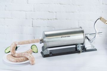 Шприц для колбас 3 кг. Kamille КM-6502 из нержавеющей стали с силиконовыми насадками