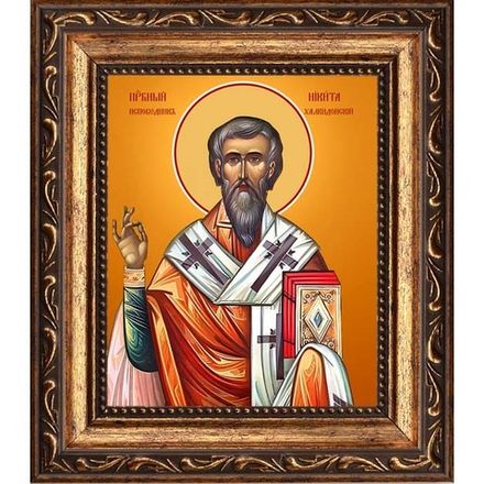 Никита Халкидонский преподобный. Икона на холсте.