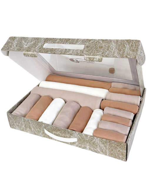 Бежевый с карамельным