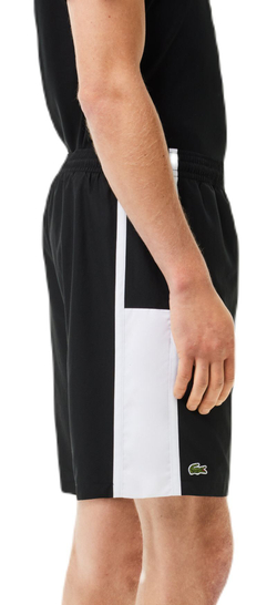 Мужские теннисные шорты Lacoste Sport Colourblock Panels Lightweight Shorts - black/white