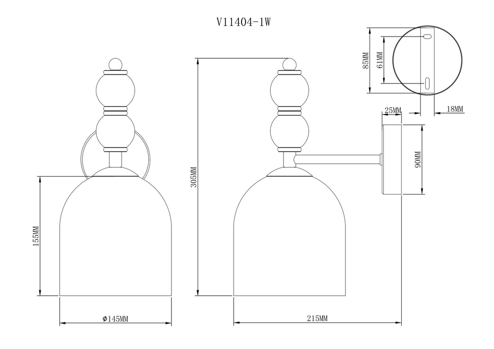 Светильник настенный Moderli V11404-1W Tamina