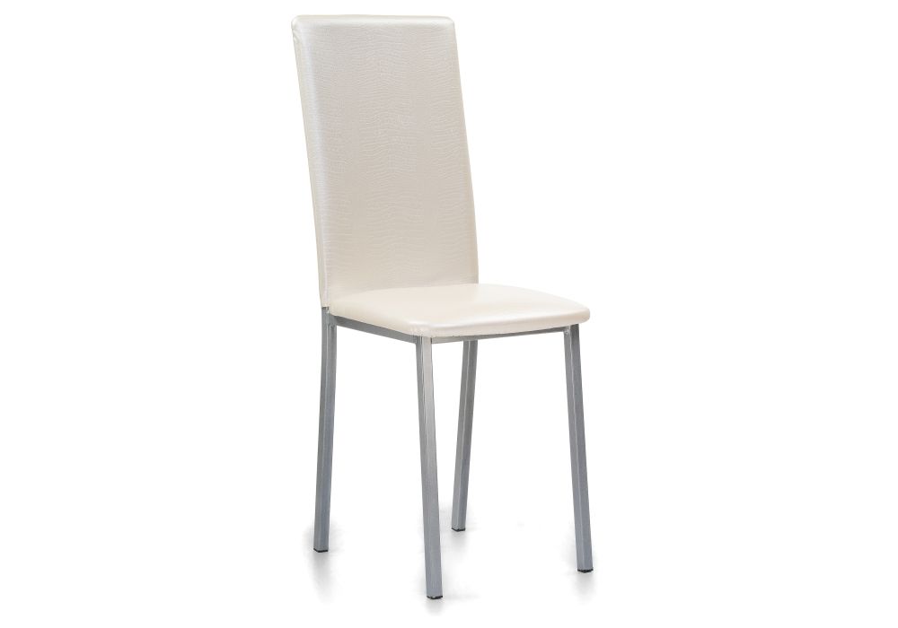 Стул на металлокаркасе Bozanak жемчуг / крокодил искусственная кожа / светлый мусс