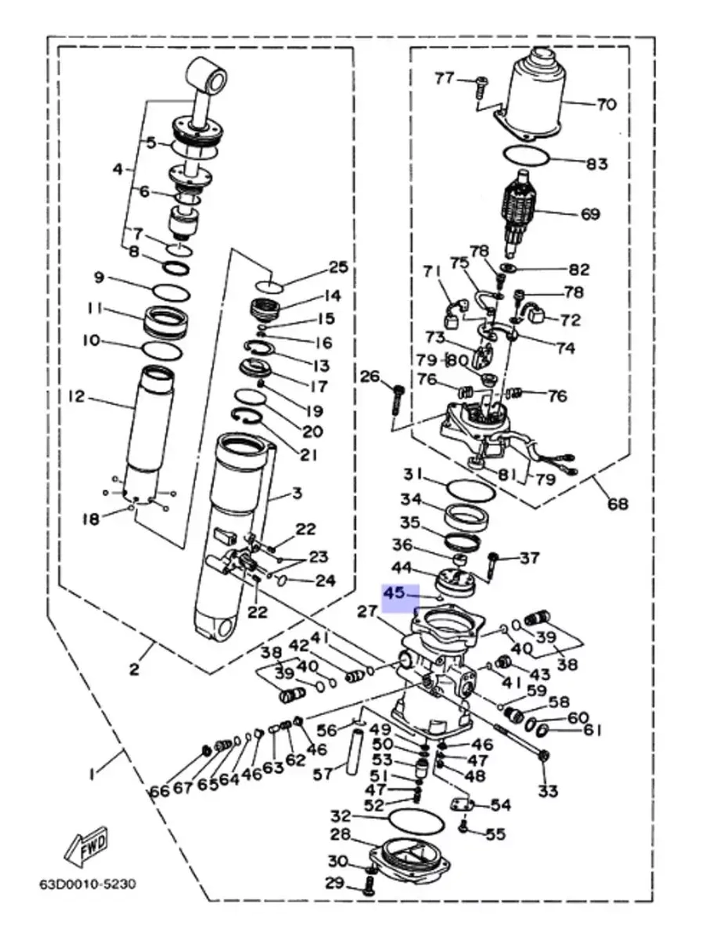 Уплотнение для лодочных моторов 932100651900