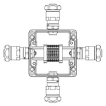 Взрывозащищенная клеммная коробка из алюминия TBE-A-12-(6xCBC.2)-1xANP22BMB(A)-1xANP22BMB(B)-1xANP22BMB(C)-1xANP22BMB(D)1Ex e IIC Т5 Gb /Ex tb IIIC T95°C Db IP66