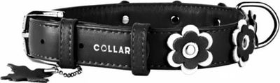 Ошейник "CoLLaR Glamour" с украшением аппликация  (ширина 10мм, длина 18-21см) черный