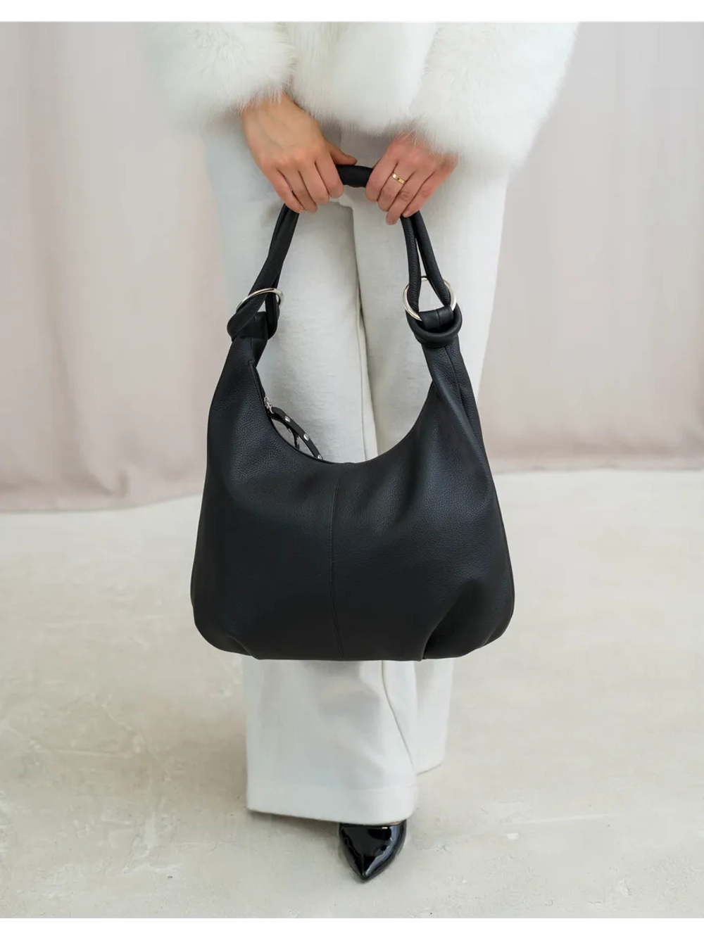 Сумка через плечо шоппер натуральная кожа