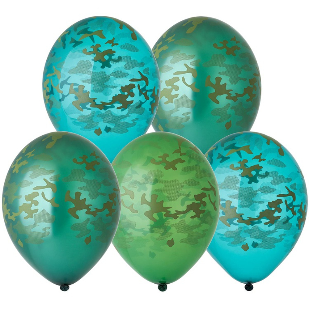Набор шаров «Камуфляж» 5 шт, 36см