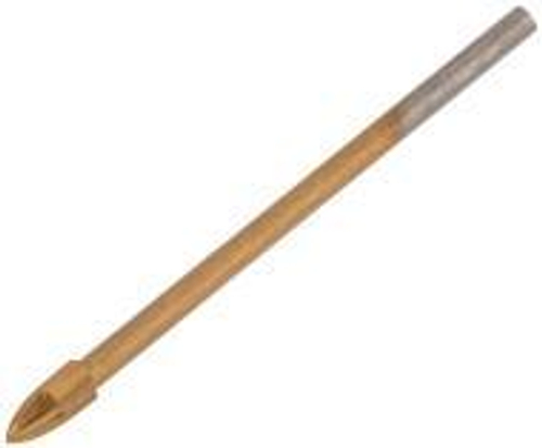 35484 Сверло по кафелю и стеклу 4 режущие кромки,титановое покрытие 4 х 60мм FIT