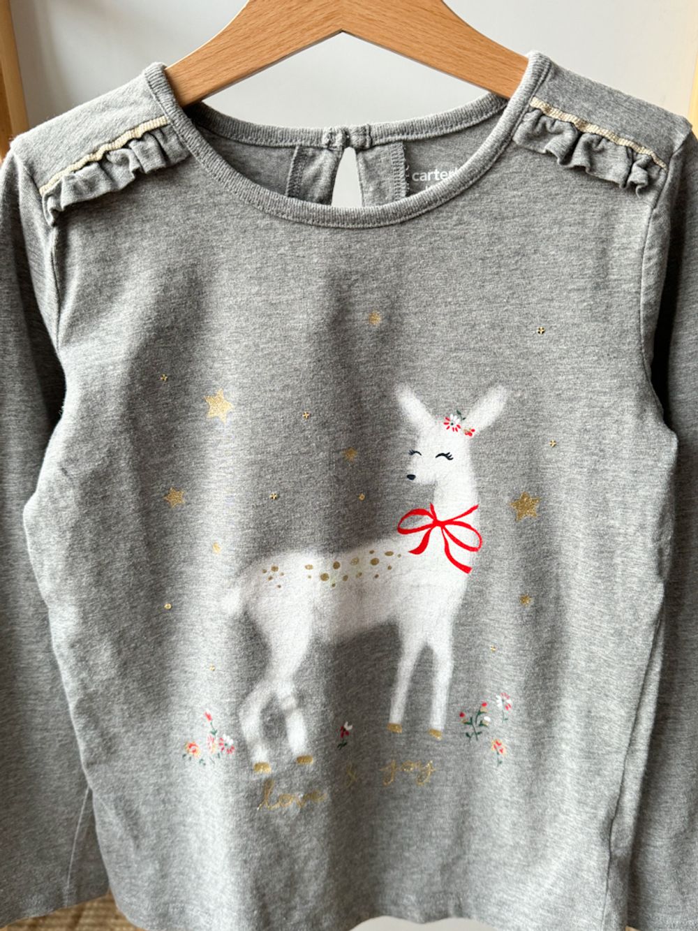 Хлопковый лонгслив Carter's, 128