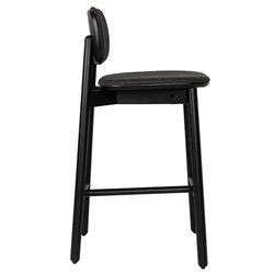 Стул барный с обивкой Saga, рогожка, темно-серый