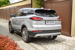 Фаркоп PT GROUP/ съемный квадрат/ GEELY Atlas Pro 2021-(паспорт и сертификат в комплекте)(без электрики) арт.GEA-21-991122.00