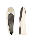 Кожаные балетки claire TORY BURCH - экрю(155325)