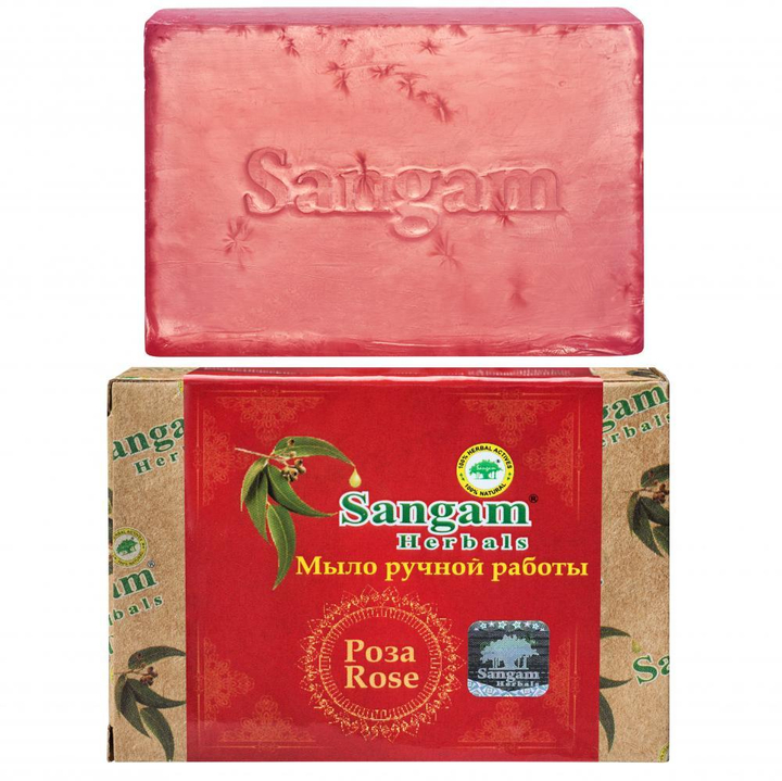 Мыло Sangam Herbals с глицерином Роза 100 г